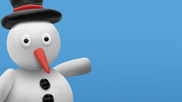 Schneemann aus Knete - Animation