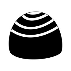 sweet candy of chocolate isolated icon