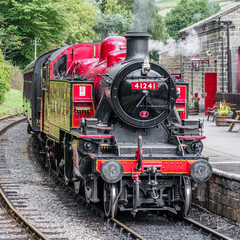 Fototapeta premium Old Red Steam Train