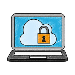 Laptop with secure cloud scribble