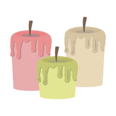 Spa candles isolated