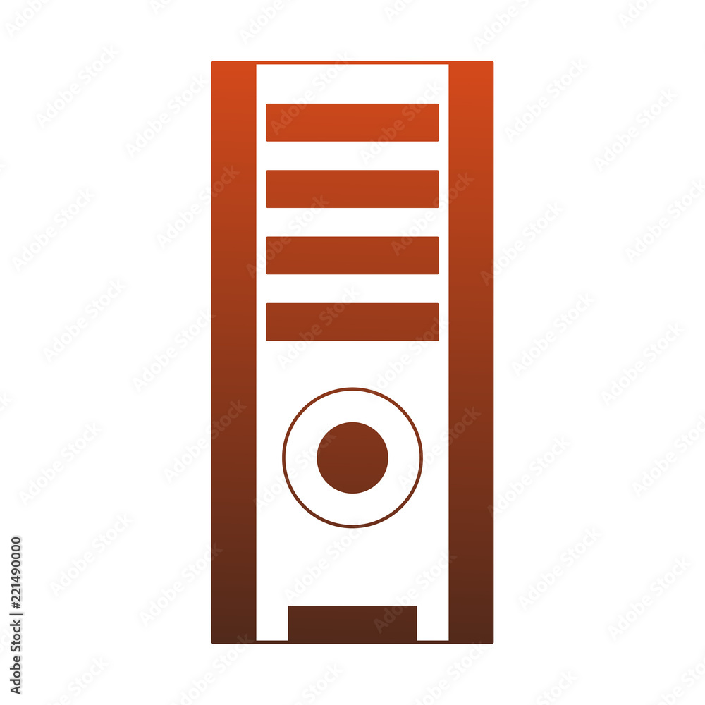 Poster computer cpu tower red lines