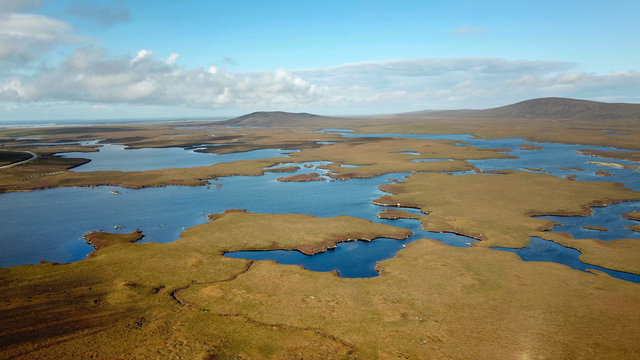 Seenplatte von Nord-Uist bei Lochmaddy, &Auml;u&szlig;ere Hebriden