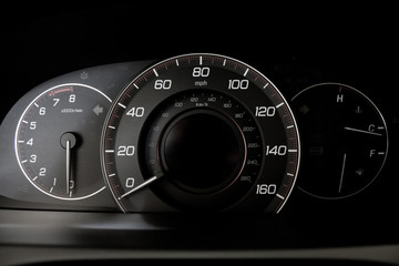 car dashboard closeup
