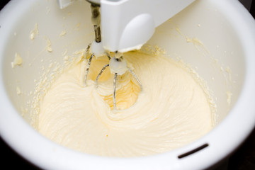 whipped cream and mixer