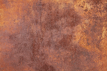 Grunge rusted metal texture. Rusty corrosion and oxidized background. Worn metallic iron panel.
