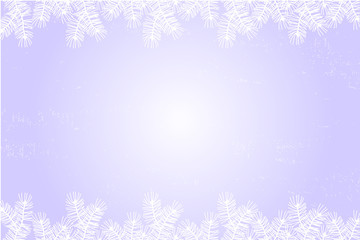 Winter holidays typography poster in flat style. Vector illustration for Happy new year, merry Christmas, greeting cards, invitations. Snowy Christmas tree branches border background, template.