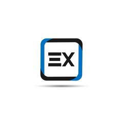 Initial Letter EX Logo Template Design