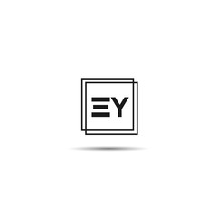 Fototapeta premium Initial Letter EY Logo Template Design