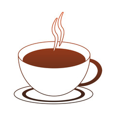 Hot coffee cup red lines