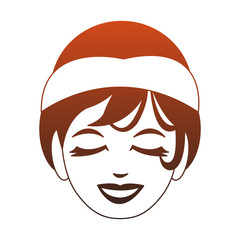 Woman face with towel red lines