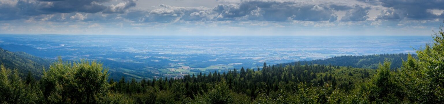 Fototapeta Hirschenstein 2018-5   Aussicht Panorama vom Gipfel des Hirschensteins auf den Gäuboden