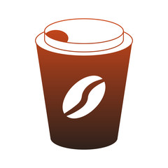 Coffee cup to go red lines