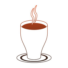 Hot coffee cup red lines