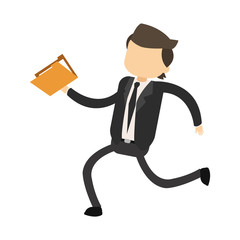 Businessman holding folder