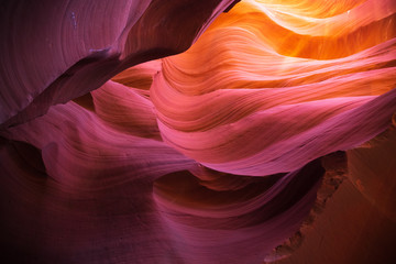 Obraz premium Beautiful colorful textured pattern, Antelope Canyon, page, Arizona