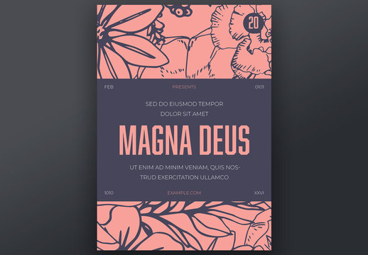 Illustrated Floral Flyer Layout
