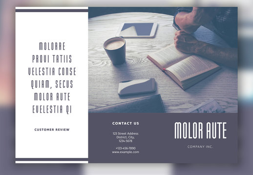 Gray Business Trifold Layout