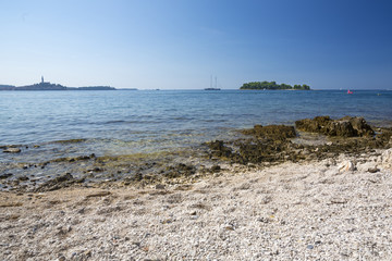 Kroatien, Istrien, Rovinj, Strand