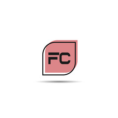 Initial Letter FC Logo Template Design