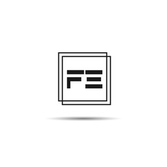 Initial Letter FE Logo Template Design