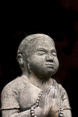 Fototapeta na wymiar Vintage concrete statues in Wat Chai Mongkon - Buddhist Temple , Chiang Mai Thailand