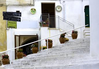 The city in province of Taranto, Apulia region, southern Italy, famous for artistic ceramics. Here...