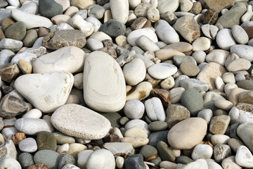 Kieselsteine am Strand