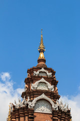 Naklejka premium Wat Chai Mongkon - Buddhist Temple , Chiang Mai Thailand.