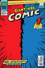 Comic book cover. Giant size in vector.