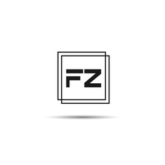Initial Letter FZ Logo Template Design
