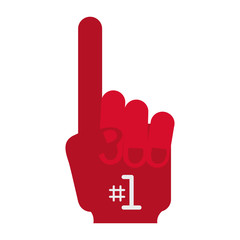 Number one fan glove