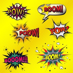 Set of comic style sound effects.