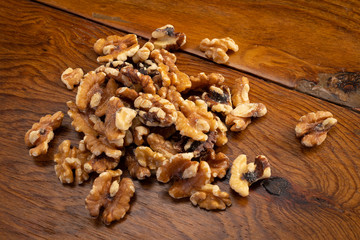 Walnuts on a Wooden Table