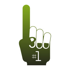 Number one fan glove green lines