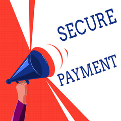 Writing note showing Secure Payment. Business photo showcasing Security of Payment refers to ensure of paid even in dispute.