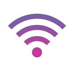 Wifi Icon with colorful gradient on white