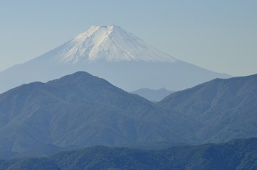 雲取山からの富士山眺望