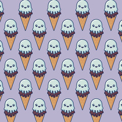 kawaii ice cream design