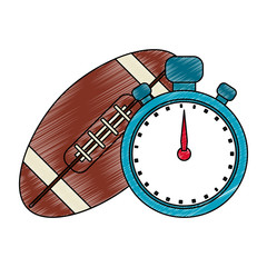 Football ball and timer scribble