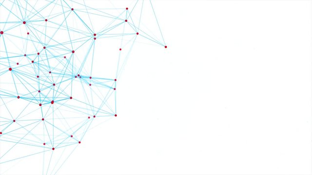 154. Dark Blue Geometric abstract connected line and dots seamless loop background. Scientific concept for your presentation. science, microbiology Modern medical technology and innovation concept