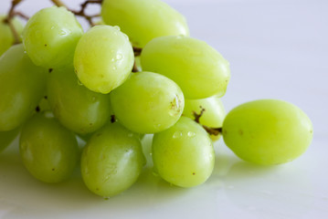 Green grapes, freshly washed