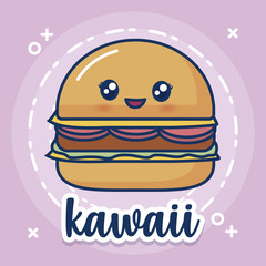 kawaii hamburger icon