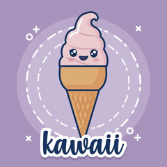 kawaii ice cream icon