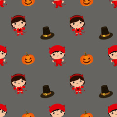 cute halloween pattern kid costume pattern