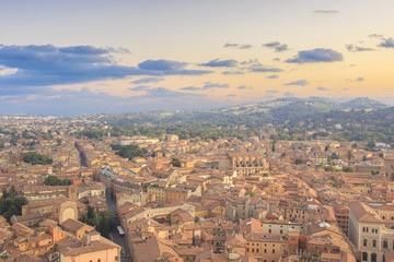Fototapeta na wymiar Beautiful view of the center of Bologna, Italy