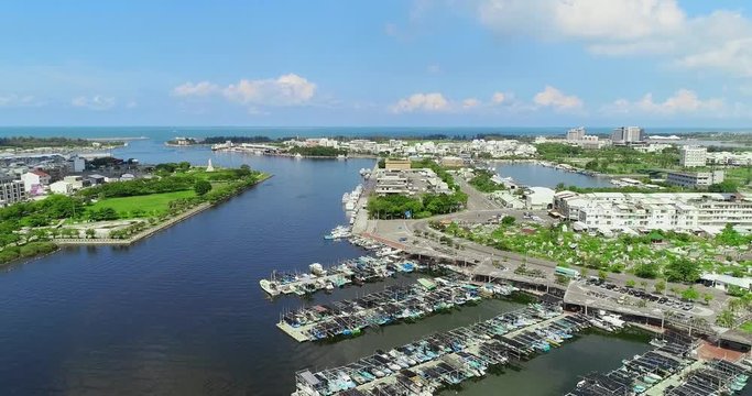 aerial shot of  Anping Port