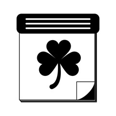Irish planner st patricks day in black and white