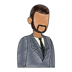 Businessman avatar cartoon scribble
