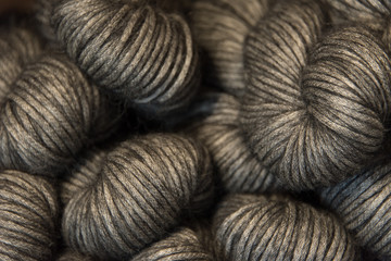 Dark Gray Yarn Skeins